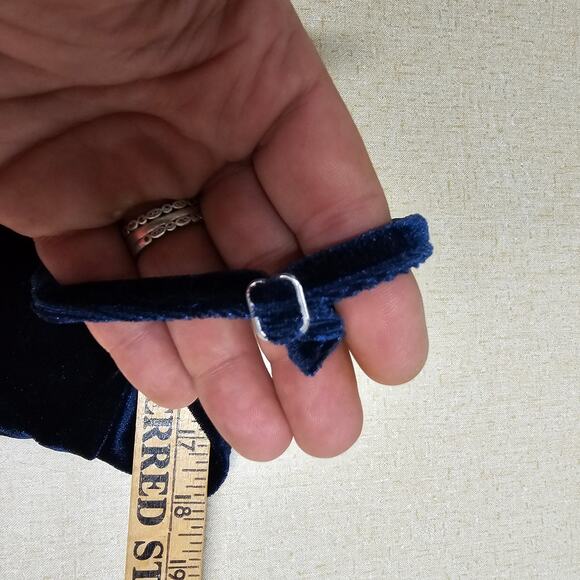 Toxik3 Womens Jumpsuit Large Velvet Y2K Royal Blue Holiday Skinny Fit Catsuit - Picture 9 of 9